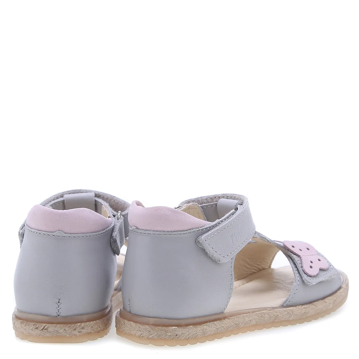 (2637-17) Emel grey Velcro Sandals