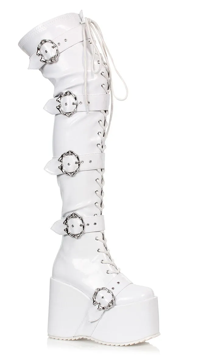 5" Thigh High Chunky Buckle Boot