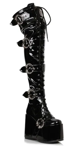 5" Thigh High Chunky Buckle Boot