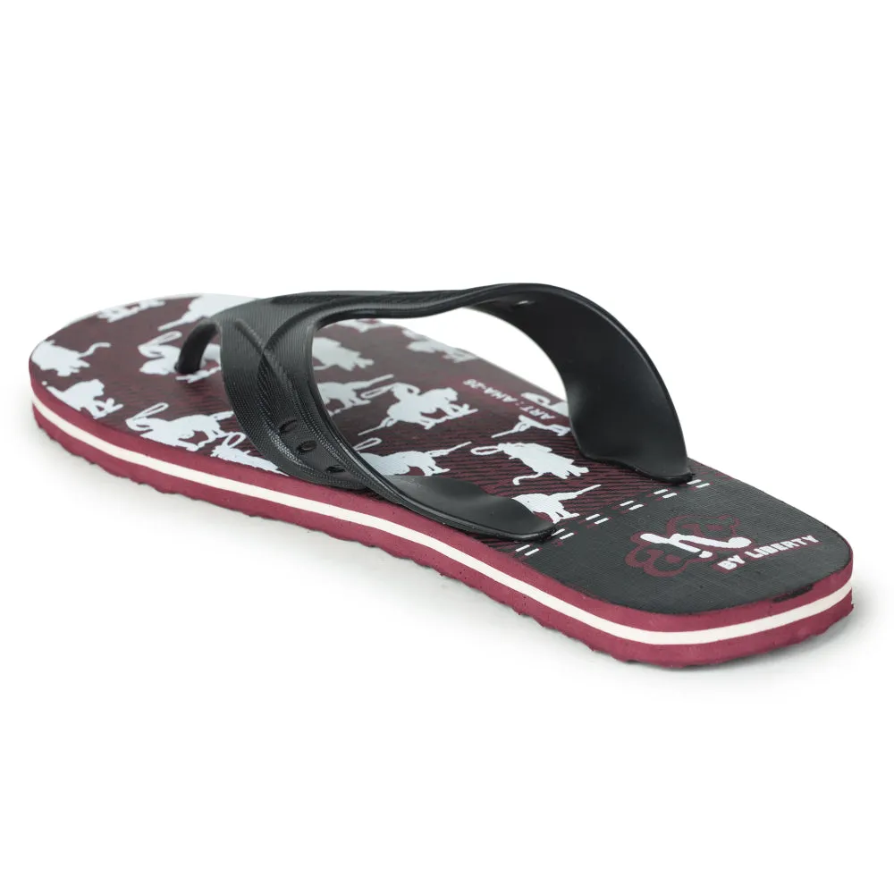 A-HA Casual Black Flip-Flops For Men AHA-26 By Liberty