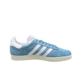 Mens Adidas Gazelle Blue Suede Leather Lace-Up Trainers BZ0022