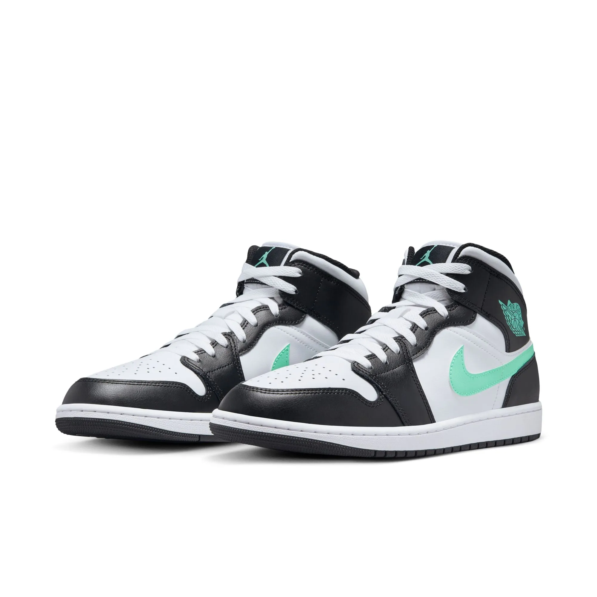 Air Jordan 1 Mid (White/Green Glow/Black)