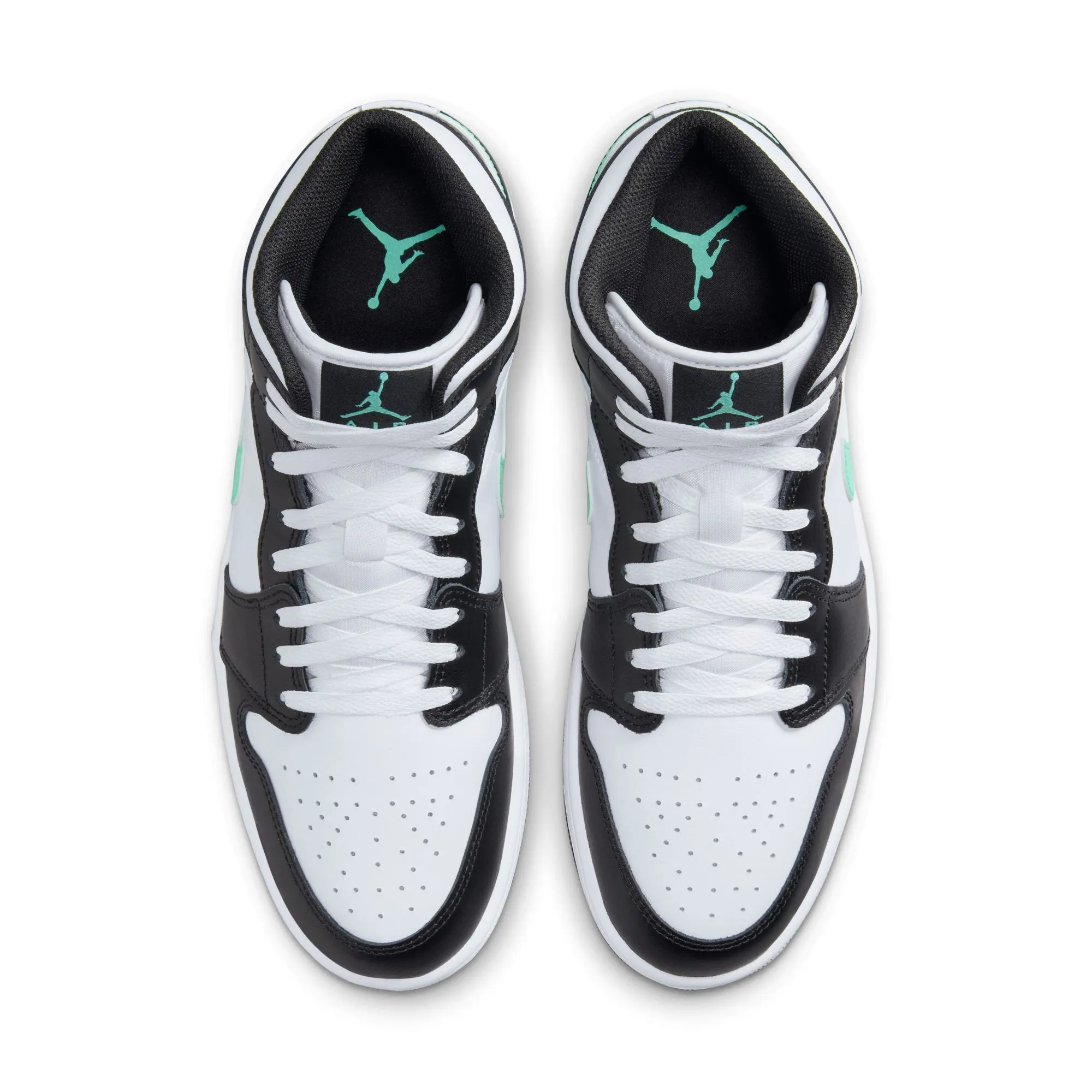 Air Jordan 1 Mid (White/Green Glow/Black)