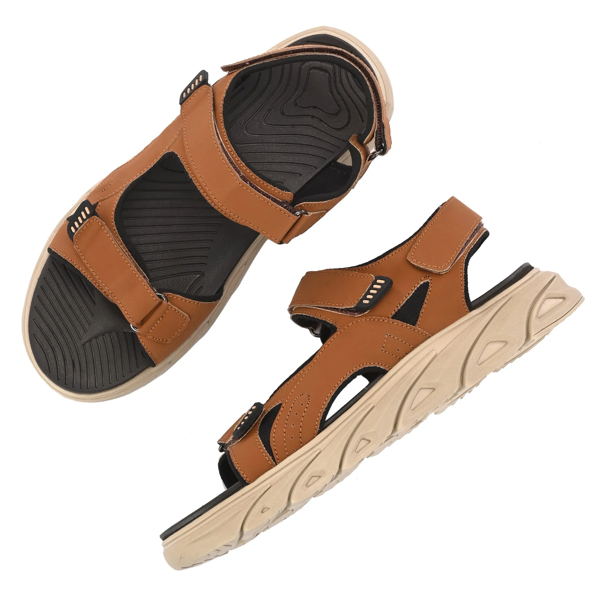 Attitudist Unisex Handcrafted Tan Sports Sandal