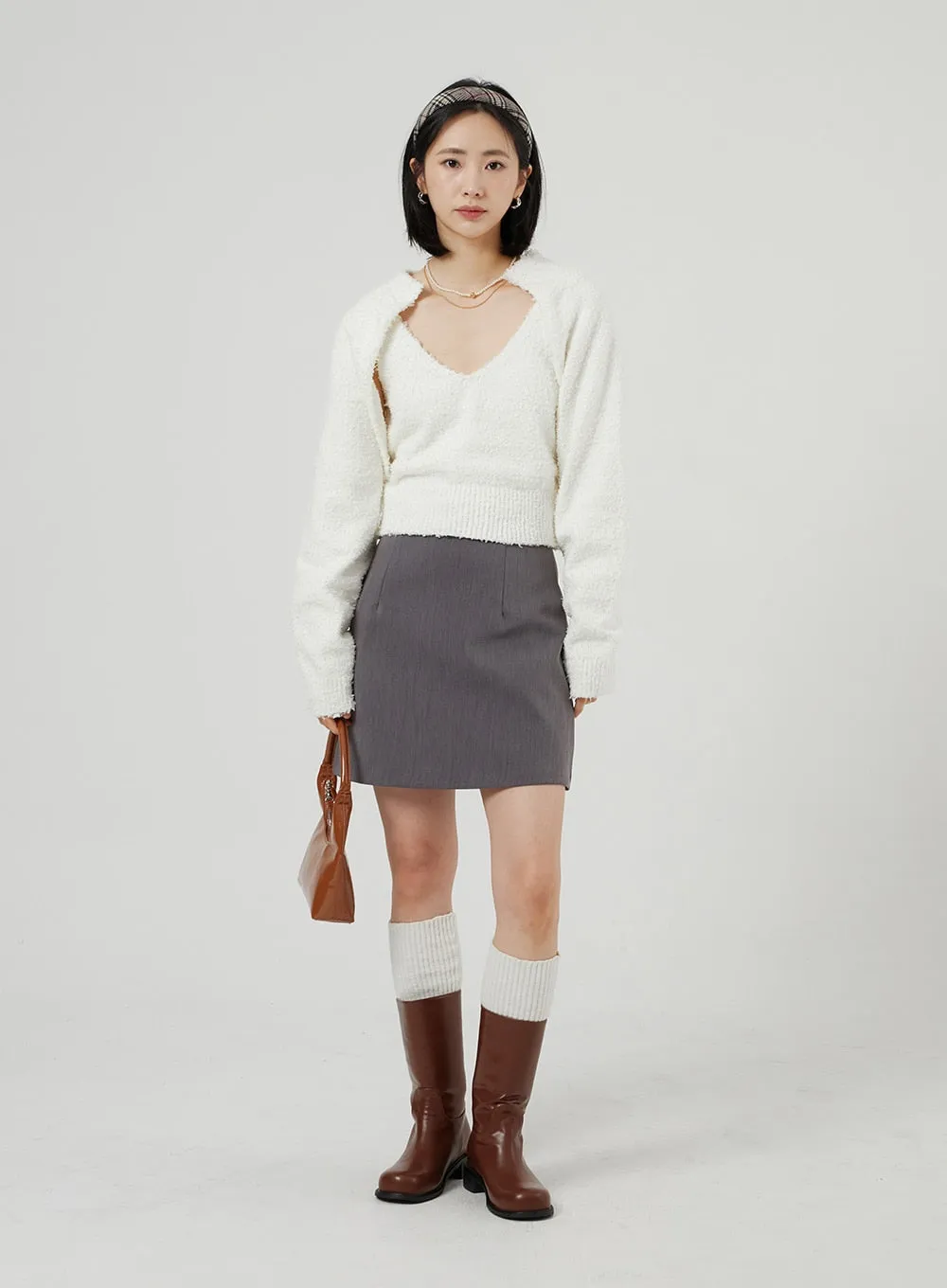 Basic A-Line Mini Skirt OF310