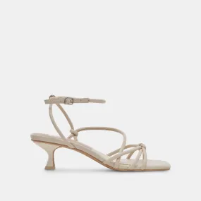 BEV WIDE HEELS IVORY LEATHER