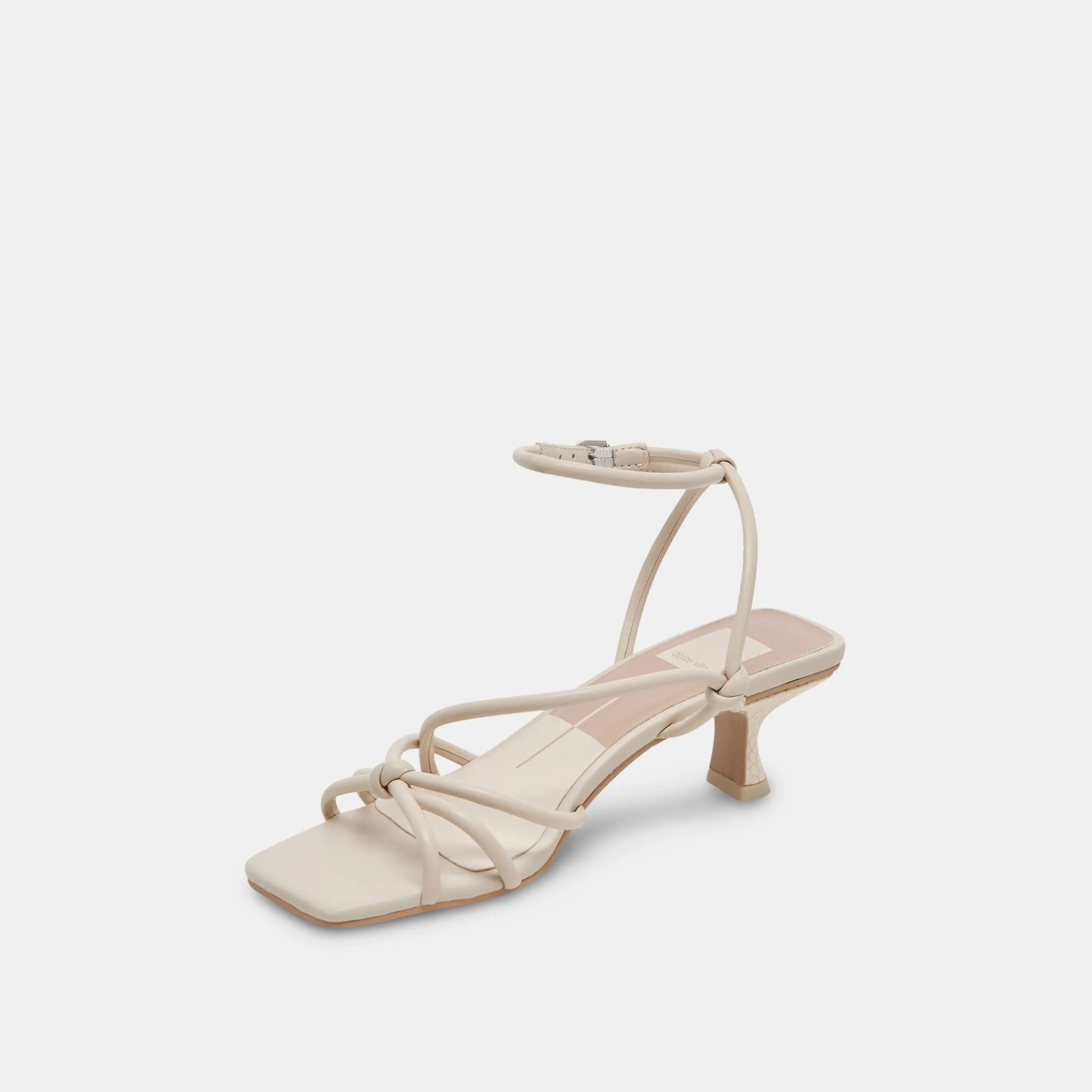 BEV WIDE HEELS IVORY LEATHER