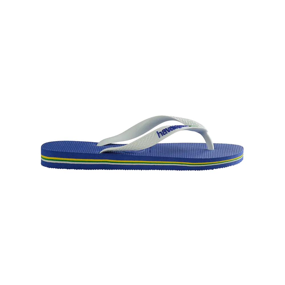 Brasil Logo Flip Flops By Havaianas, Marine Blue