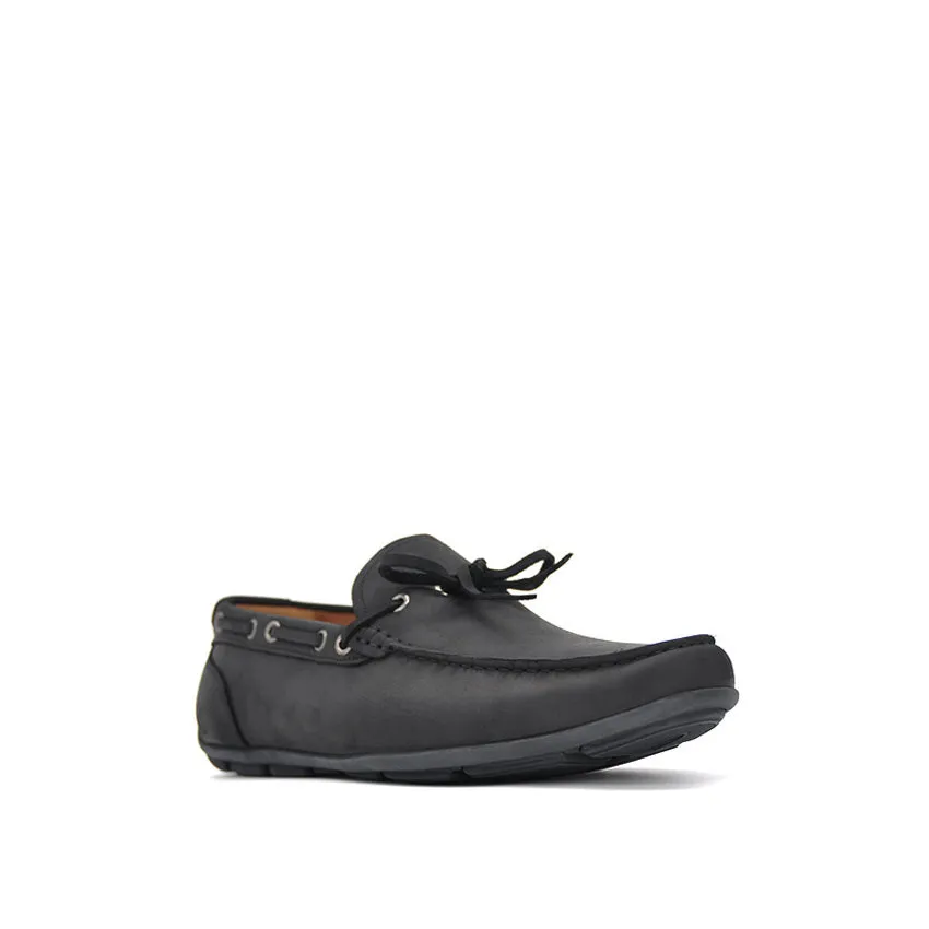 Claine Tie Men's Shoes - Black Nubuck