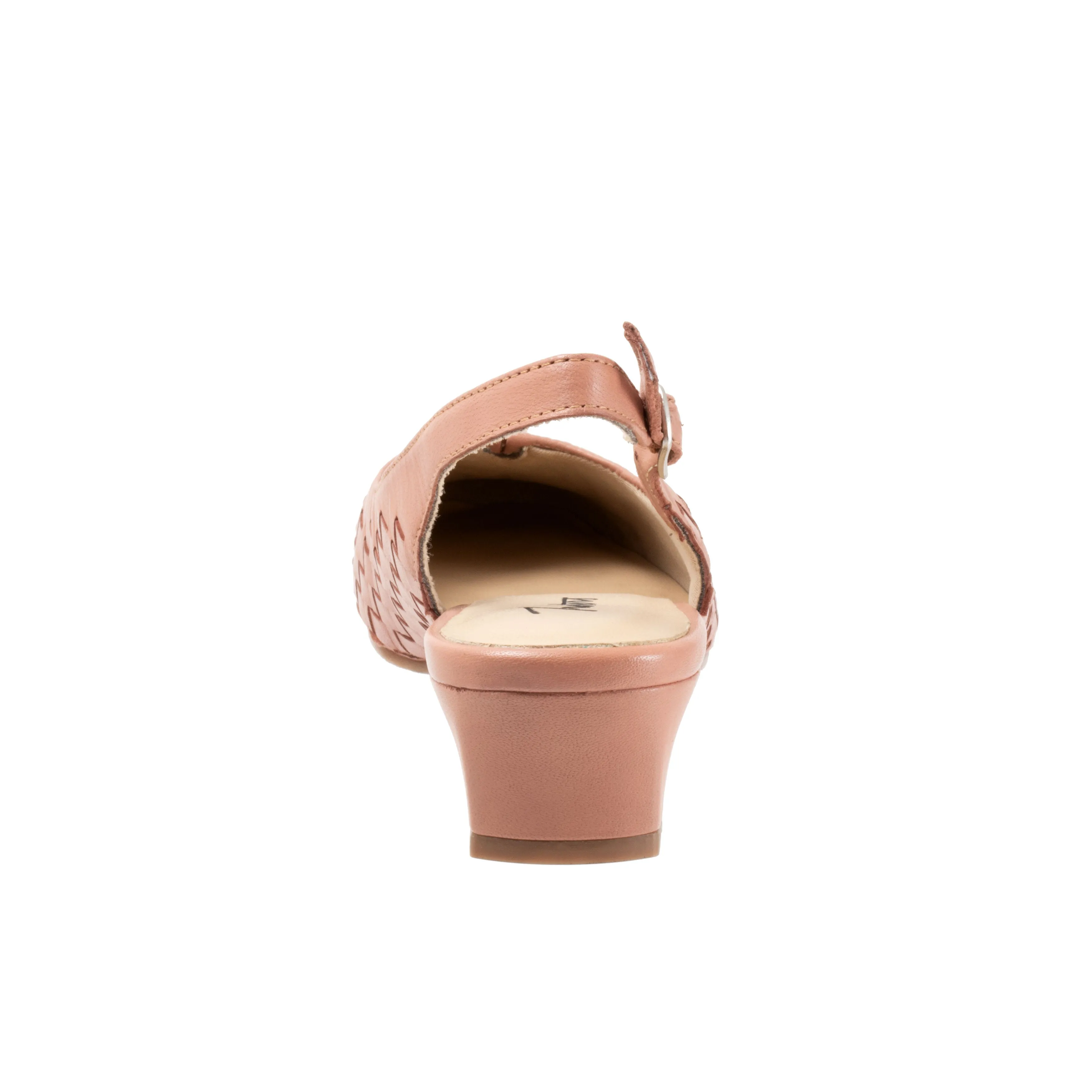 Dea Woven Sling-back Blush Low Heeled Dress Shoes