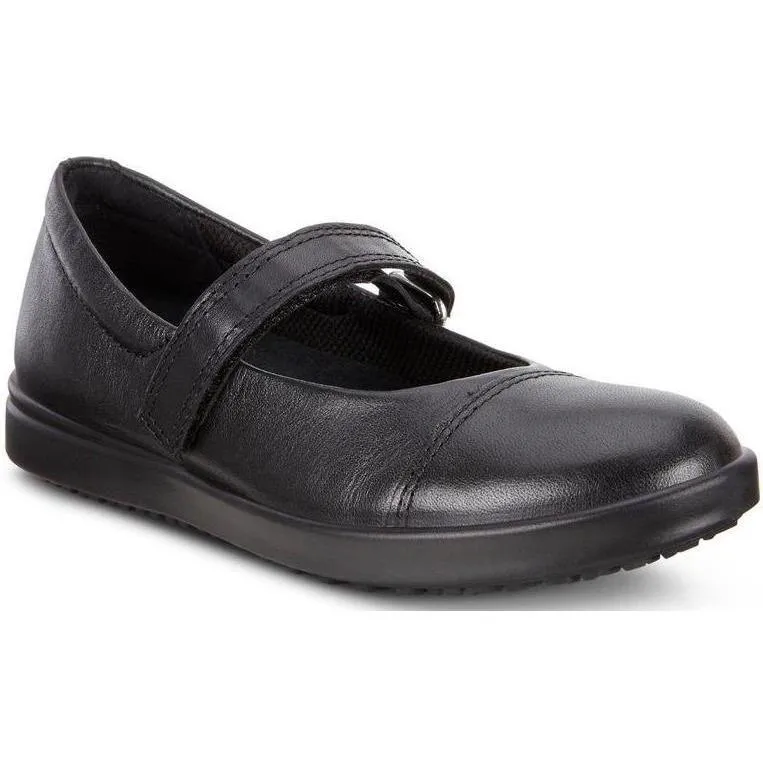 Ecco Elli Girls Black Strap Shoe 722992