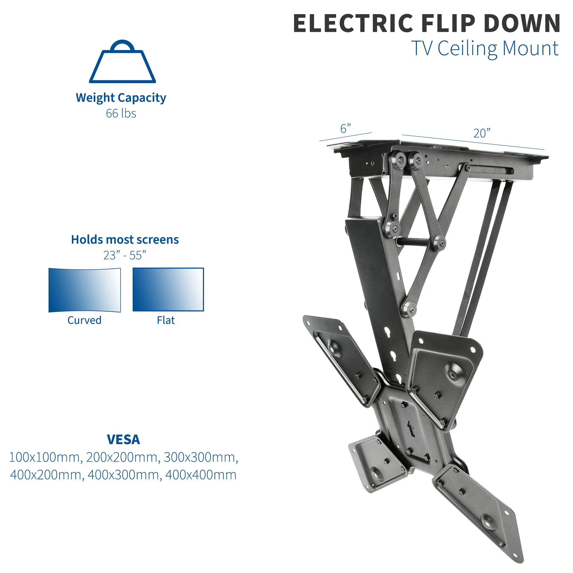 Electric Flip Down Ceiling Mount (23" to 55" TVs)