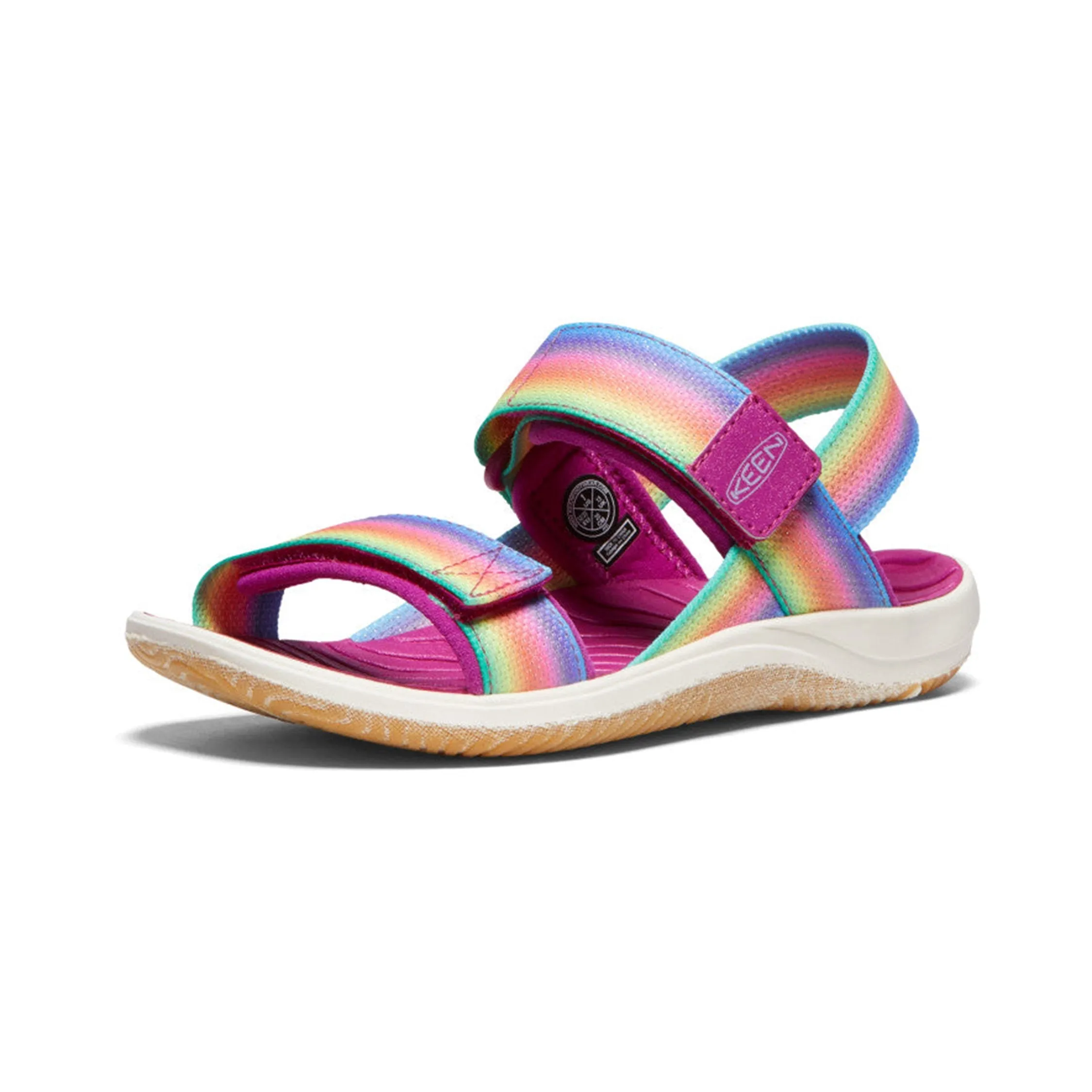 Elle Backstrap Kids' Sandal - Rainbow/Festival Fuchsia