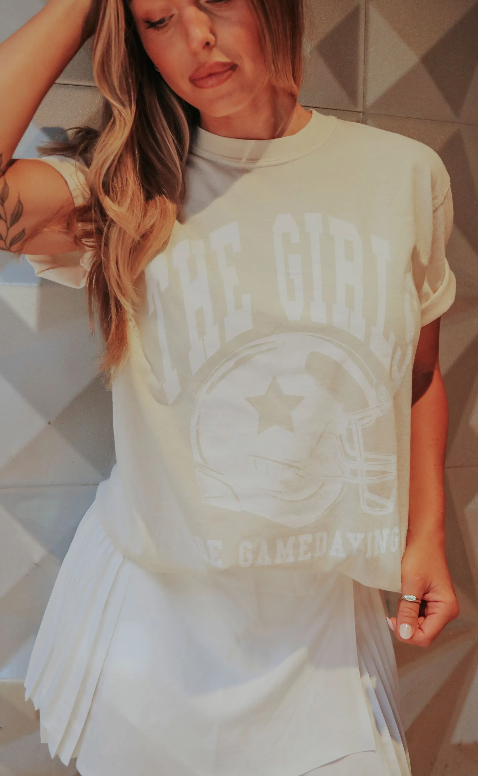 friday   saturday: the girls are gamedaying t shirt