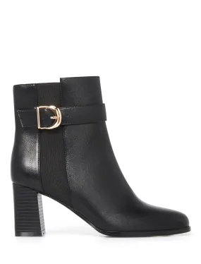 Gemma Buckle Block Heel Boot