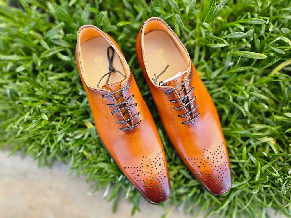 Hand Burnished Wholecut Calf Oxford