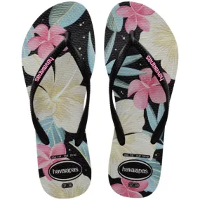 HAVAIANAS -  Ladies Slim Floral Flip Flops