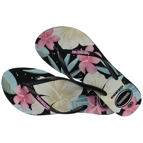 HAVAIANAS -  Ladies Slim Floral Flip Flops