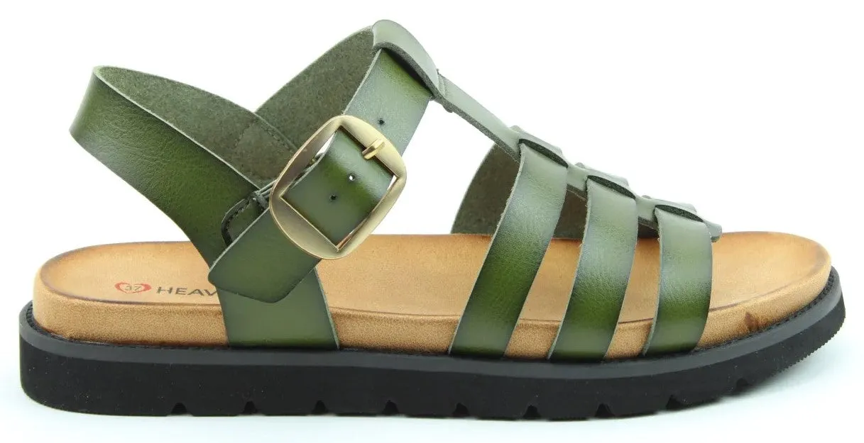 Heavenly Feet Saltwater Womens Buckle Fastening Sandal