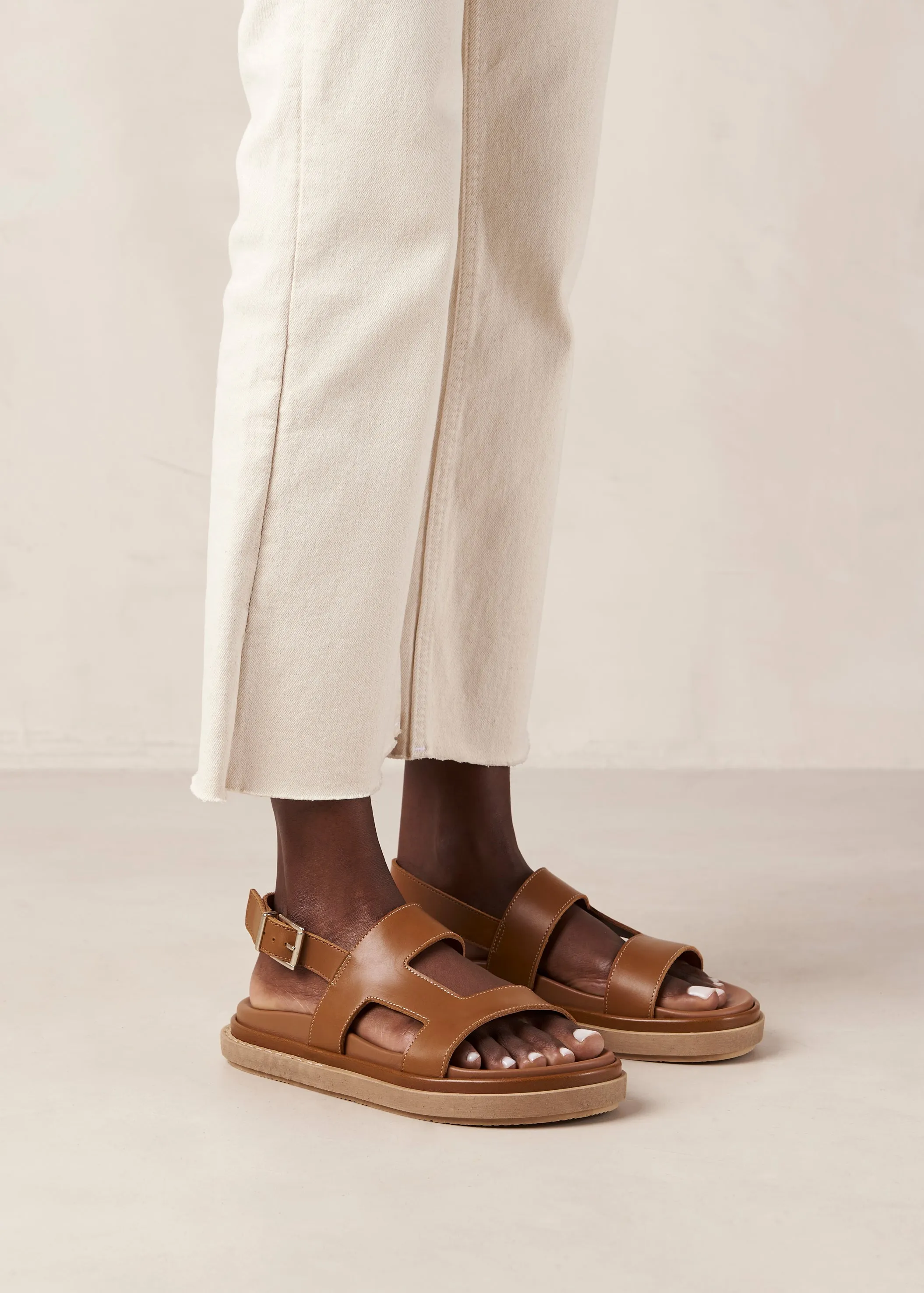 Lorelei Tan Leather Sandals