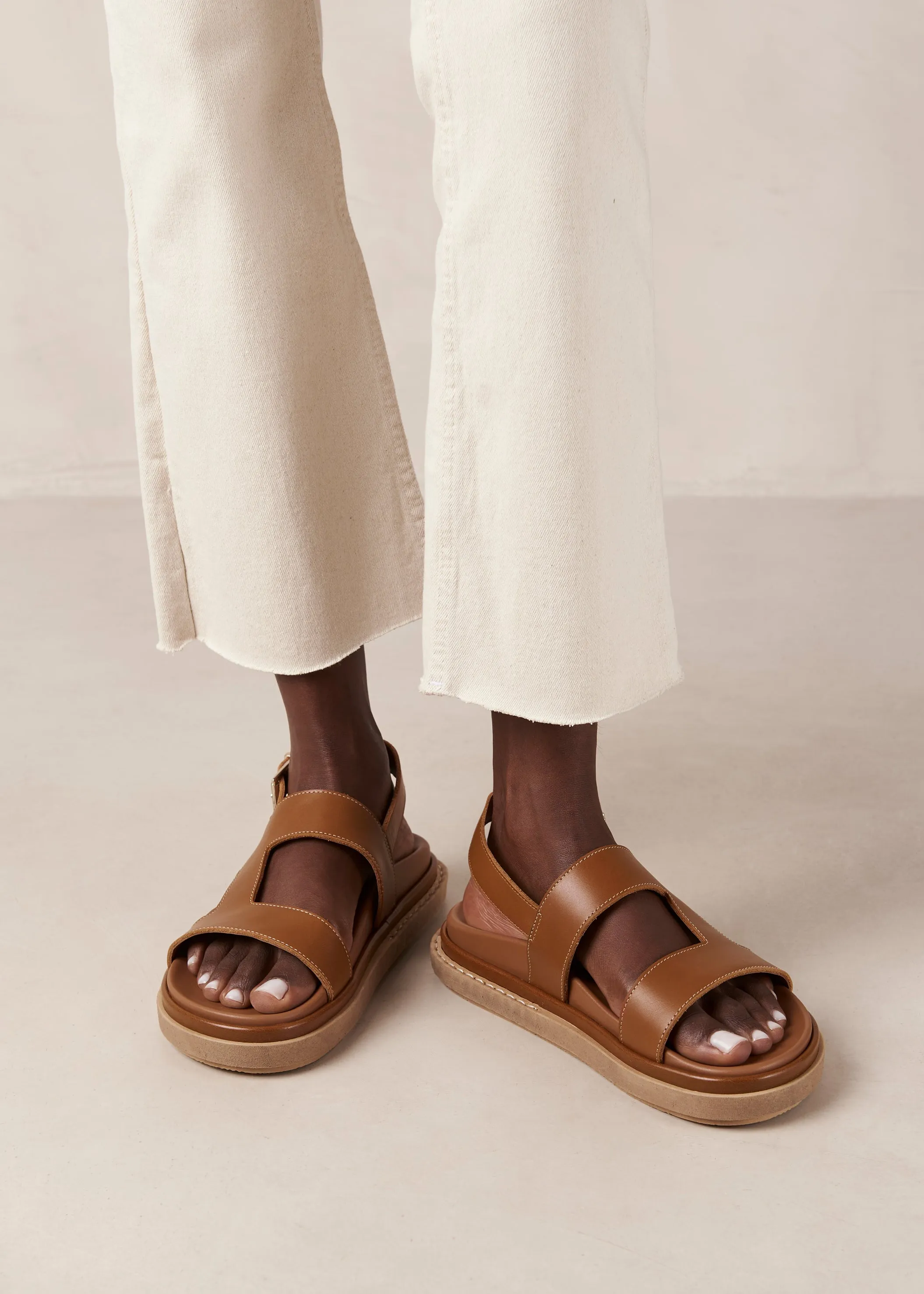 Lorelei Tan Leather Sandals