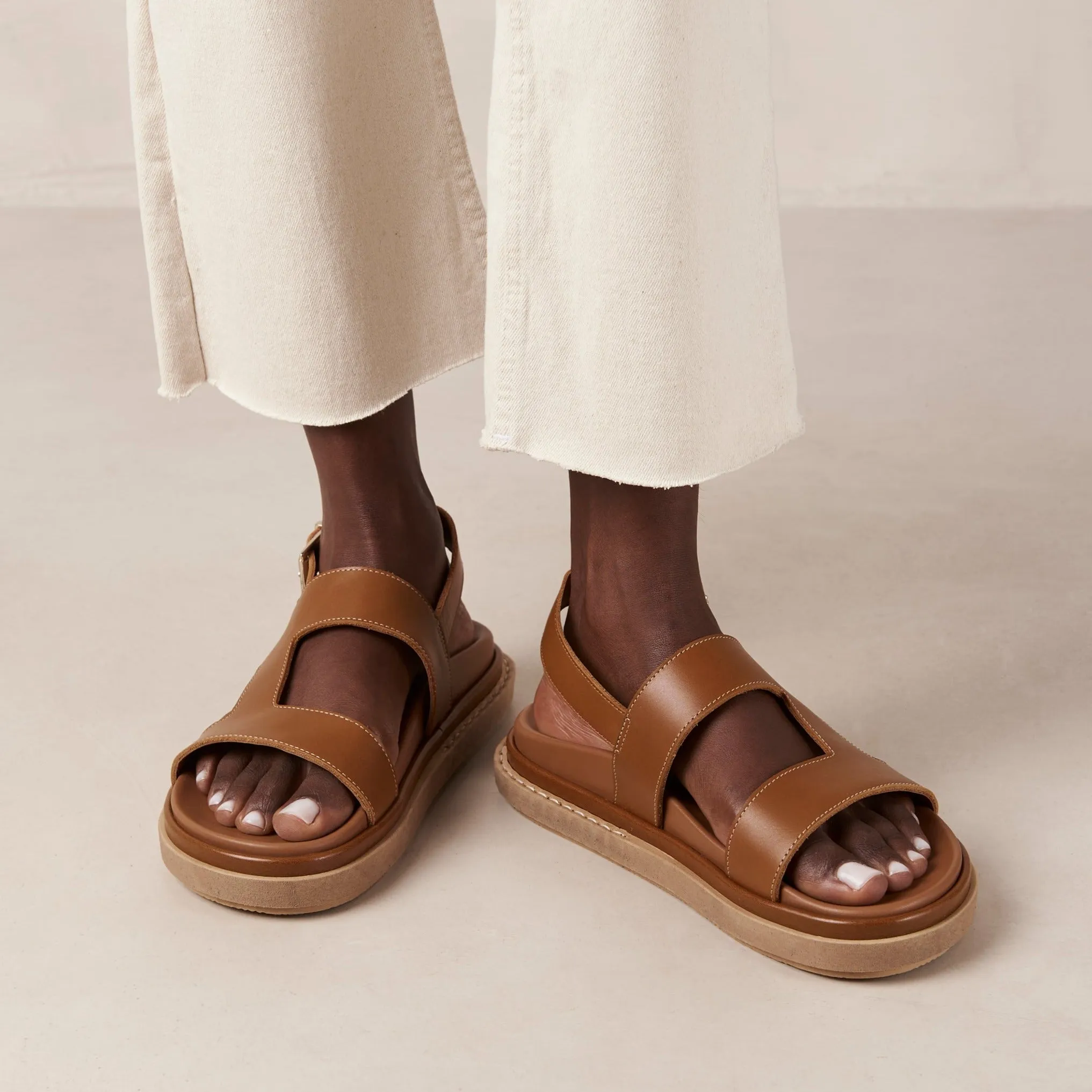 Lorelei Tan Leather Sandals