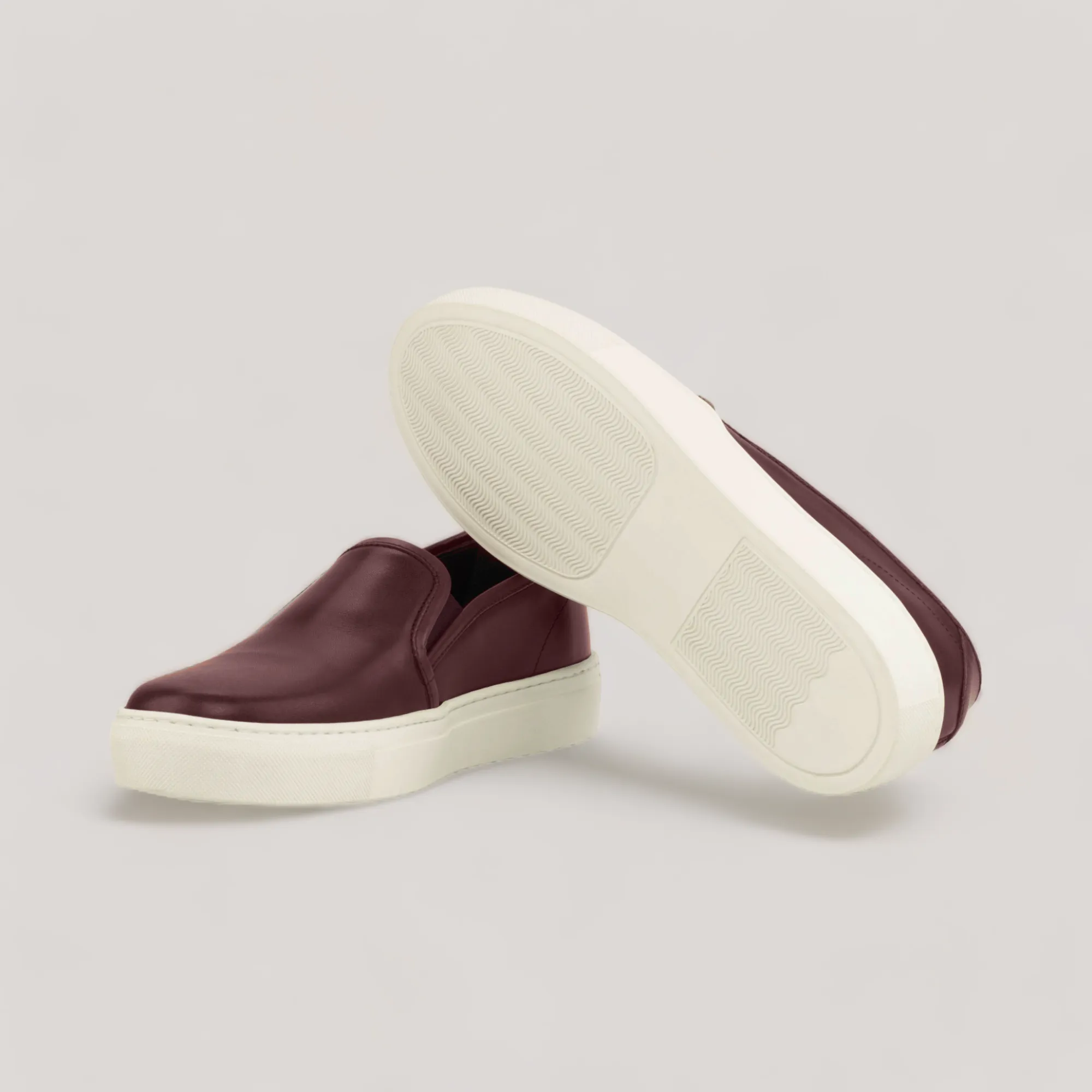 LUCE | Slip-On Sneakers - Burgundy | Women's