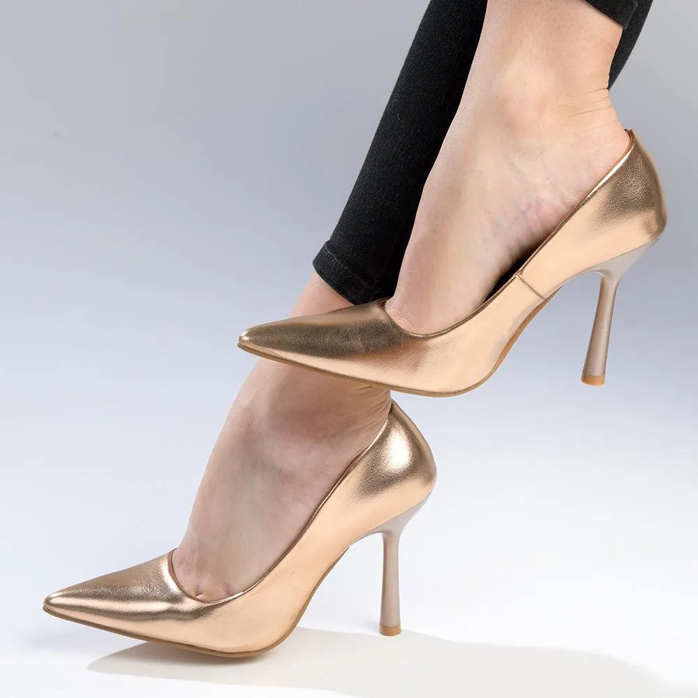 Madison Lila 3  Court With HourGlass Heel - Rose Gold