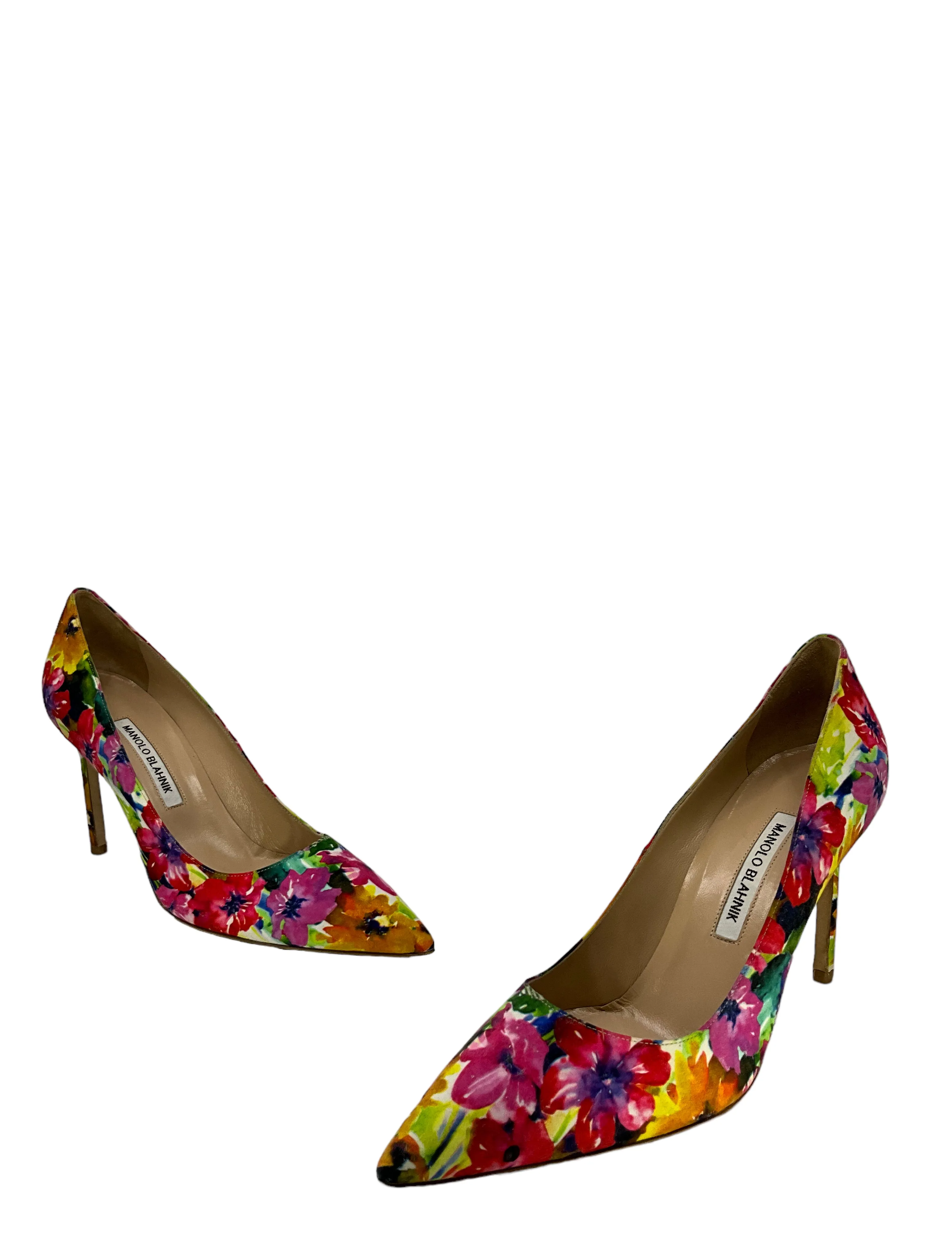 Manolo Blahnik Floral Print Pumps Size 11