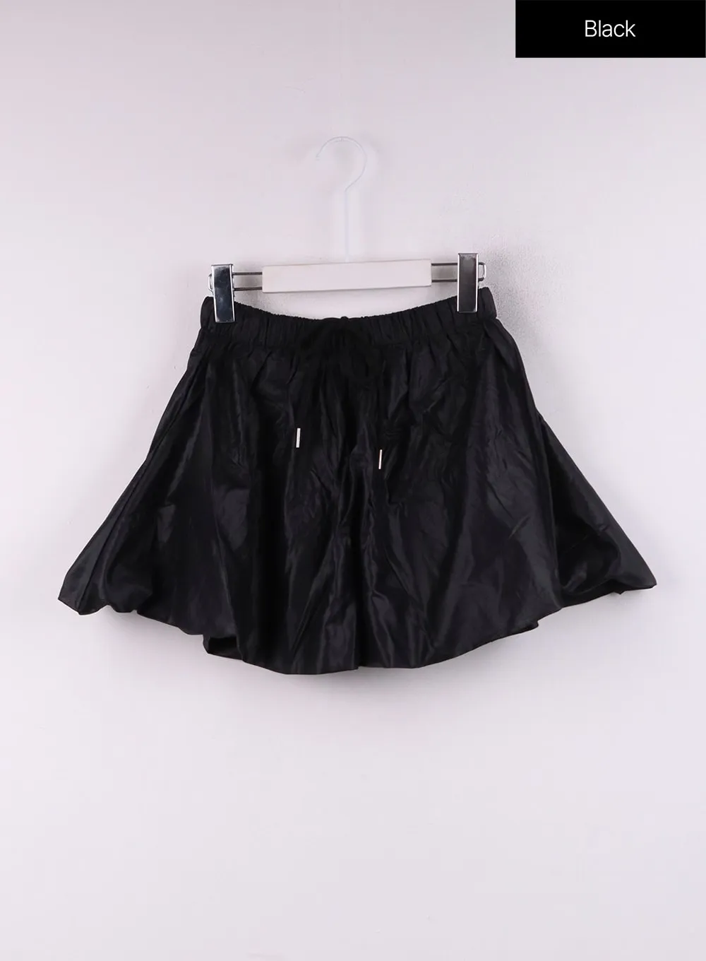 Nylon Balloon Mini Skirt CJ431