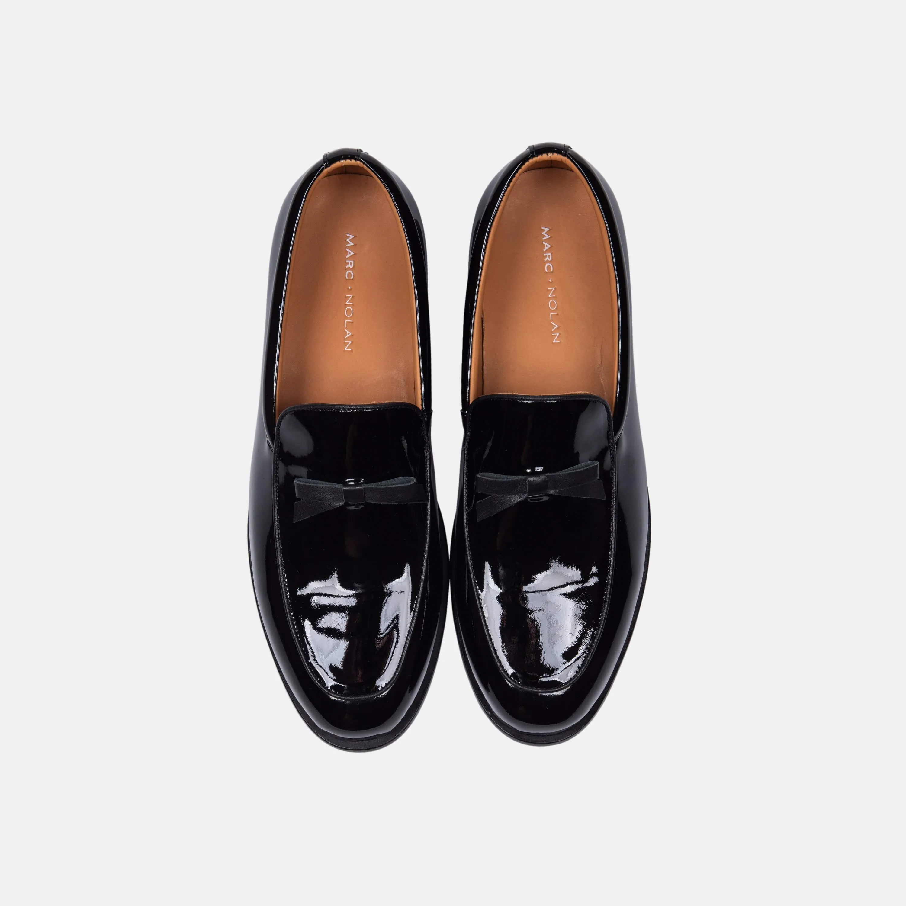 Odell Black Patent Leather Belgian Loafers