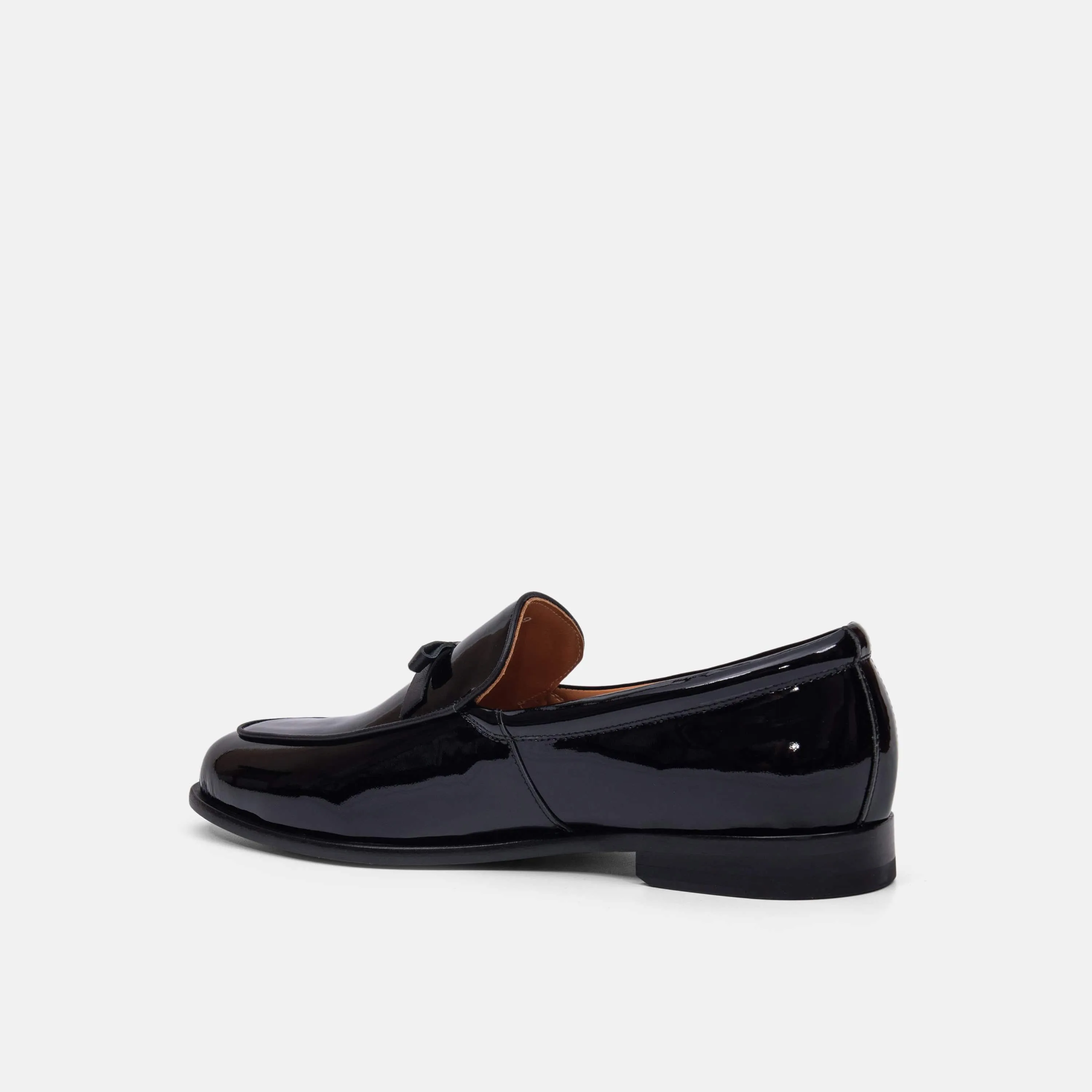 Odell Black Patent Leather Belgian Loafers