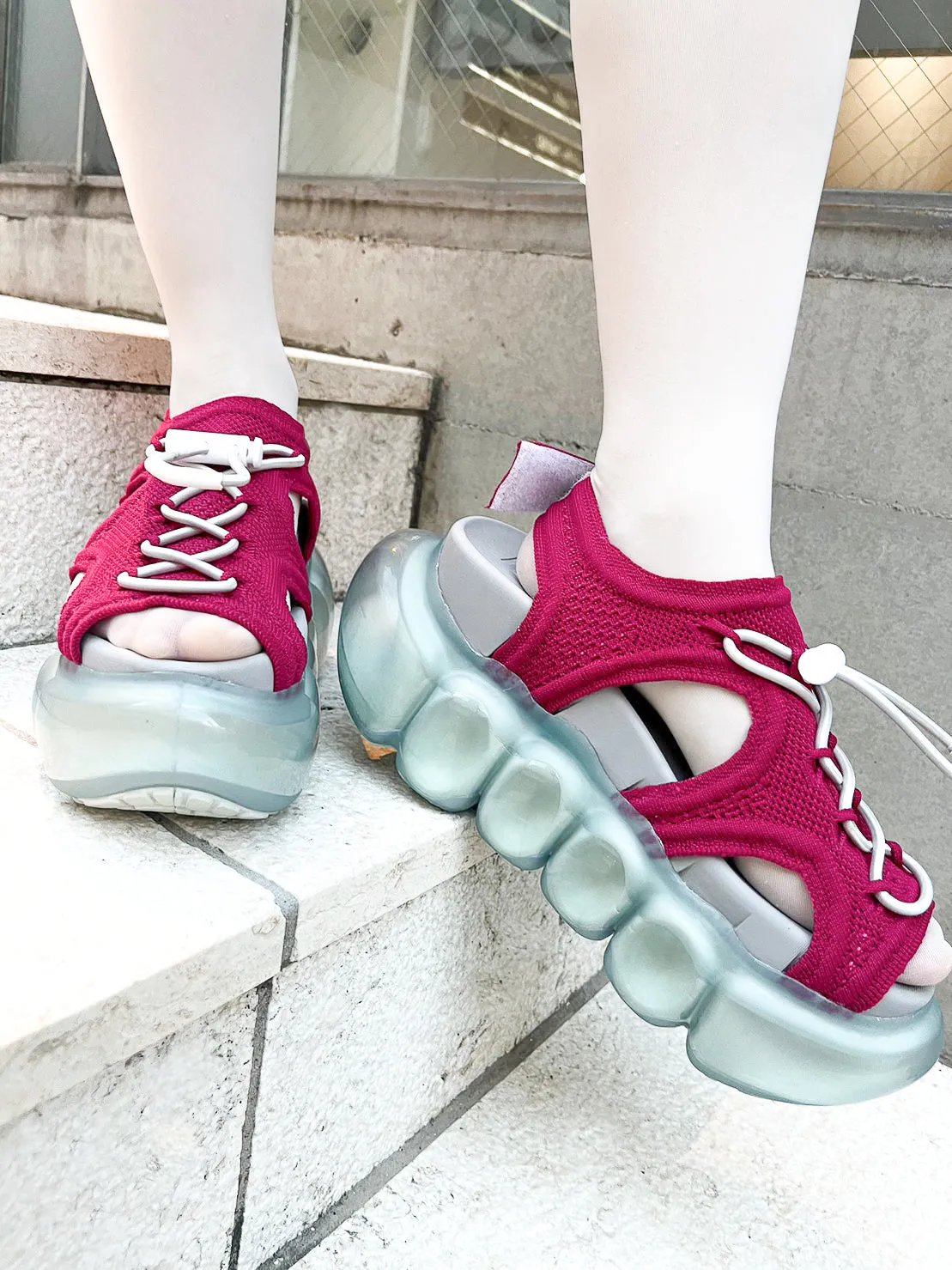 "Jewelry" Bubble Sandal / Pink Blue