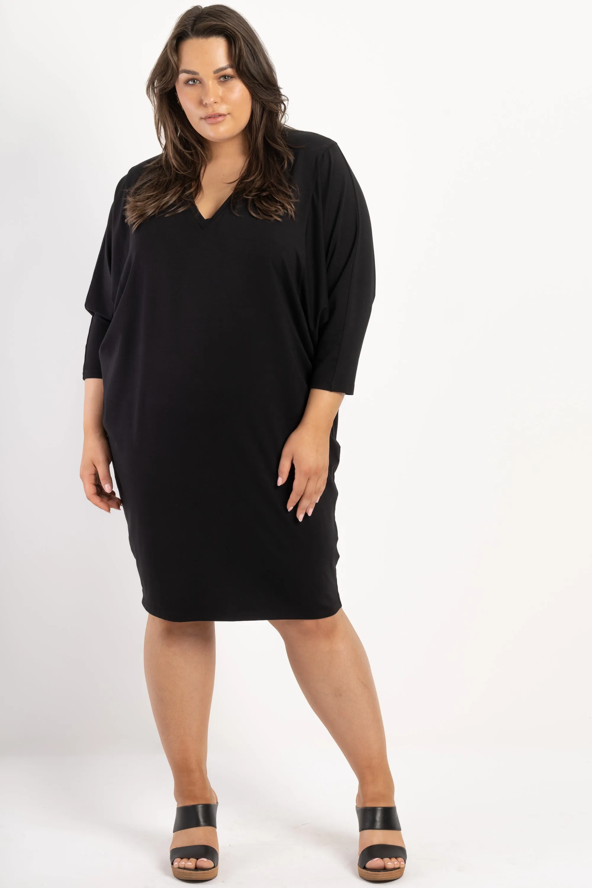 Rebel Yell Batwing Dress - Black - LAST ONES - XS(12/14)