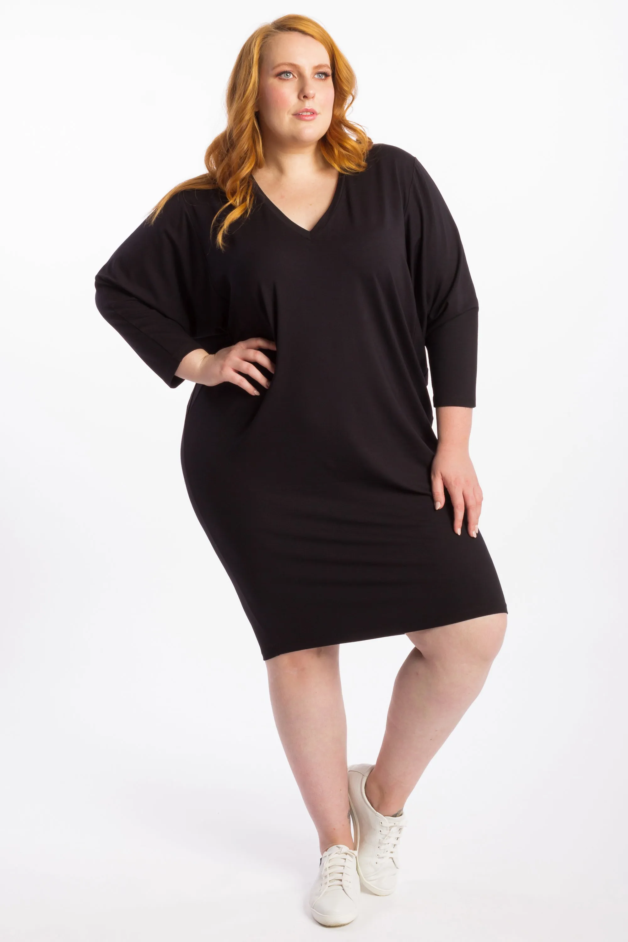 Rebel Yell Batwing Dress - Black - LAST ONES - XS(12/14)