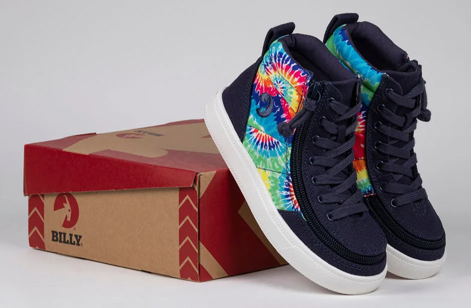 SALE - Navy Tie Dye BILLY Street High Tops