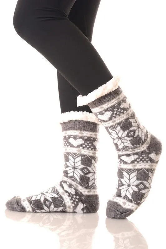 Sherpa Lined Slipper Socks (30 print options!)