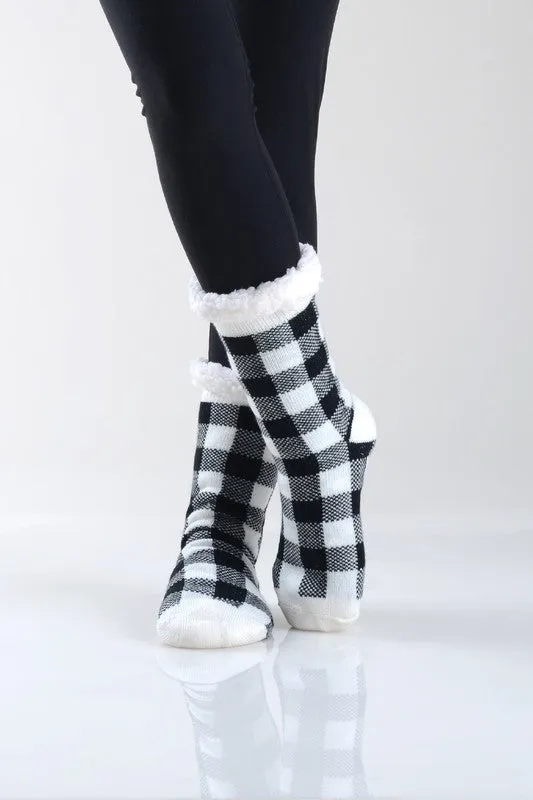 Sherpa Lined Slipper Socks (30 print options!)