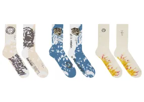 Travis Scott Cactus Jack For Fragment Socks (3 Pack) Multi