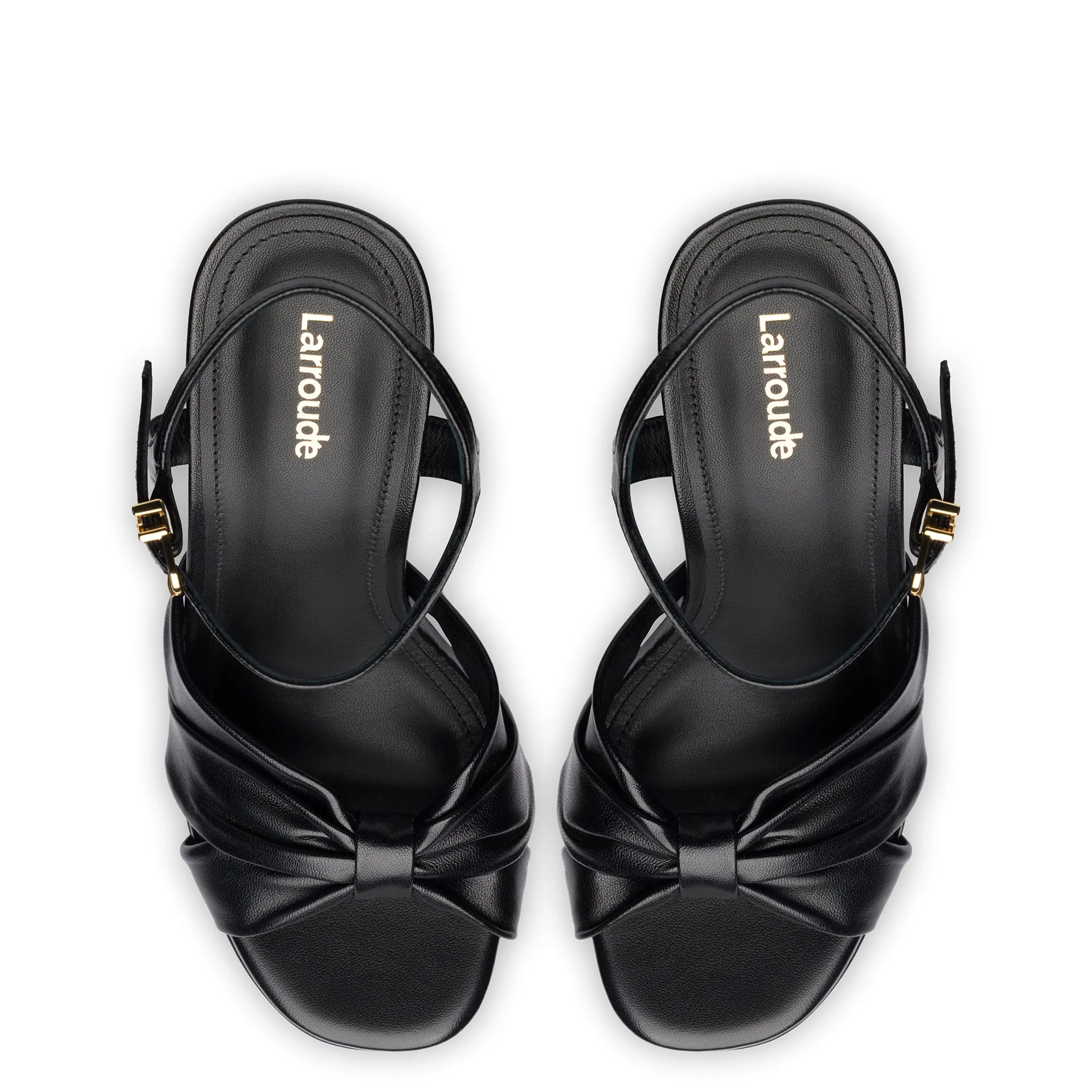 Vivienne Platform Sandal In Black Leather