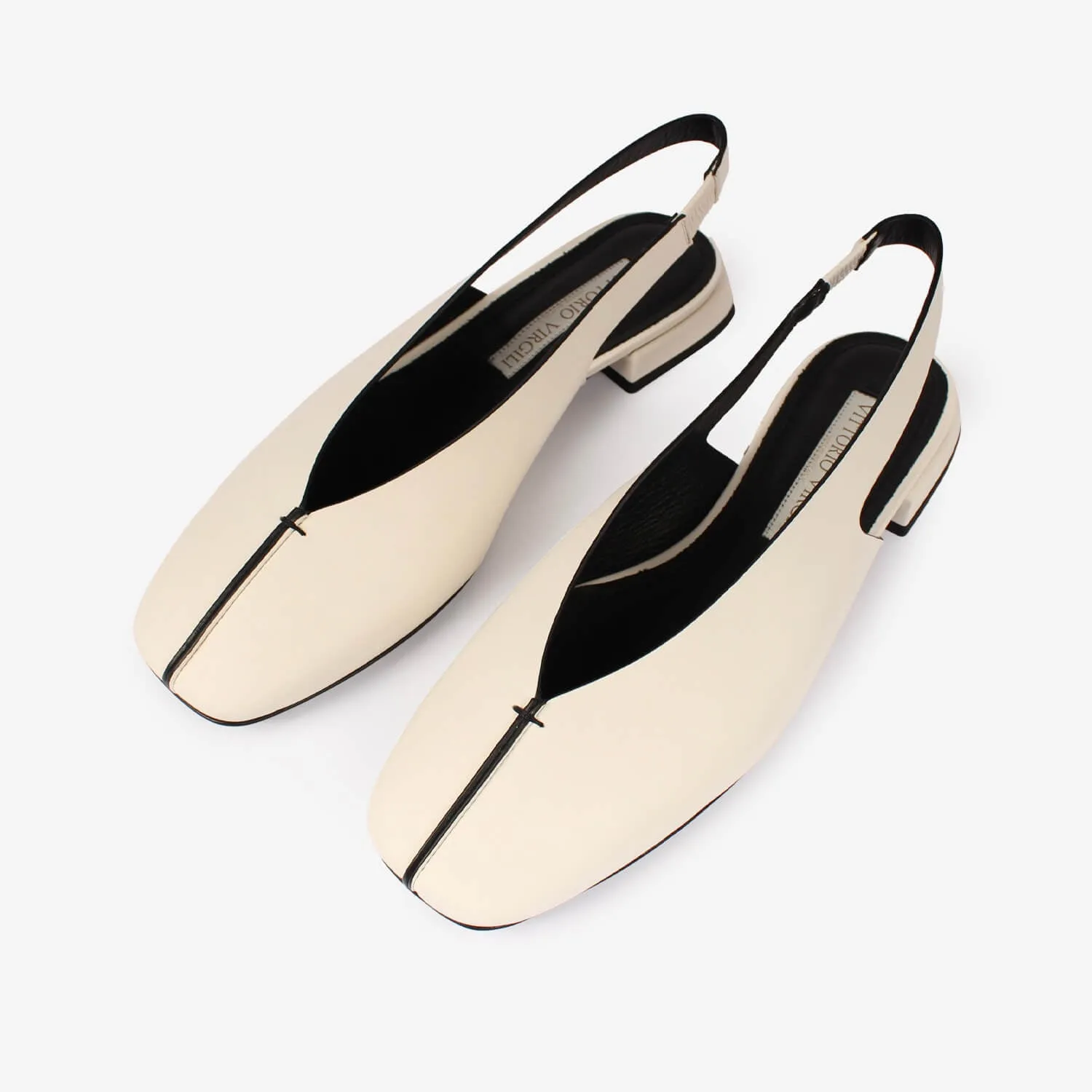 Women's leather sling back ballet flat