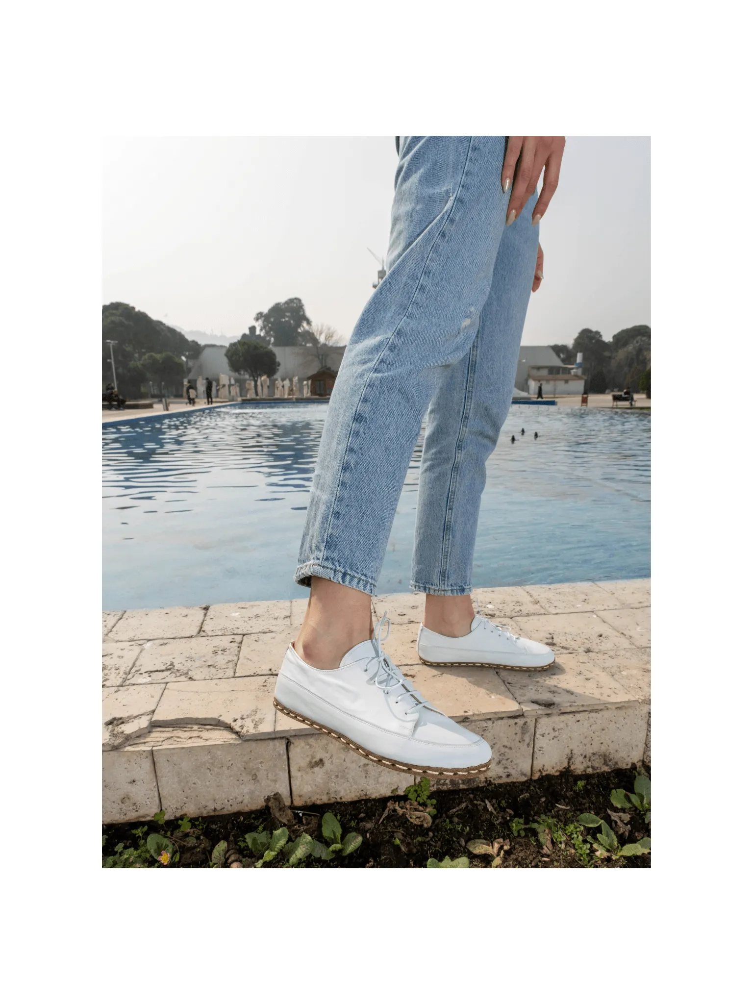 Women's White Barefoot Sneakers