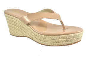 Womens's "Shoes n More" by J.LITVACK •Raffia Wedge•  Thong Platform Sandal