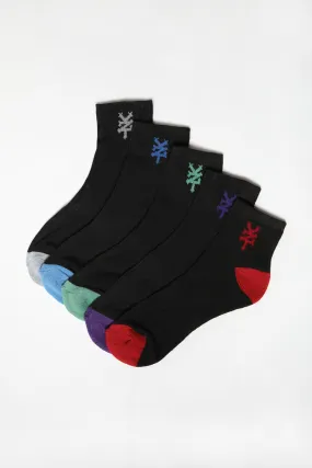 Zoo York Mens 5-Pack Athletic Ankle Socks